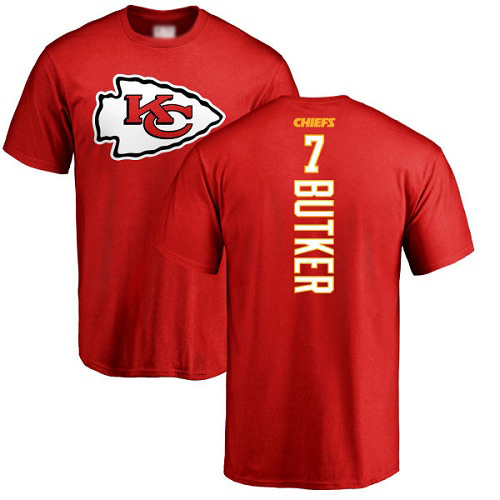 Men Kansas City Chiefs #7 Butker Harrison Red Backer T-Shirt